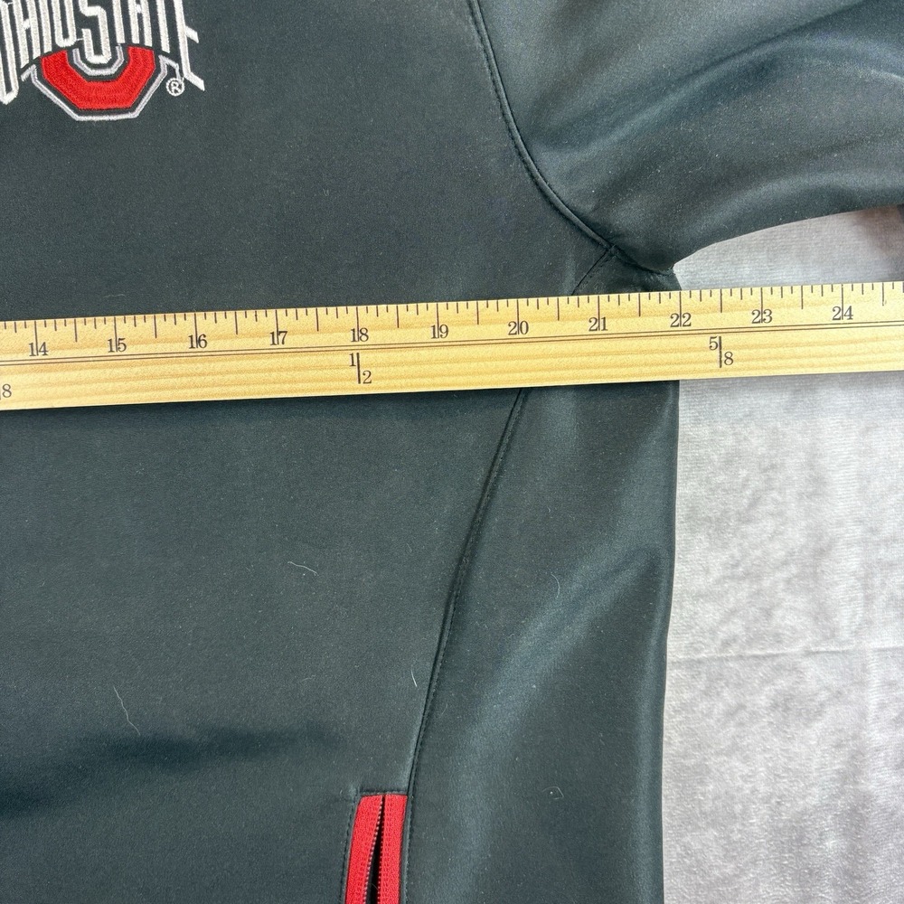 Ohio State Buckeyes Jacket Mens Medium Black Long Sleeve Mock Neck Full Zip NCAA - Picture 4 of 7